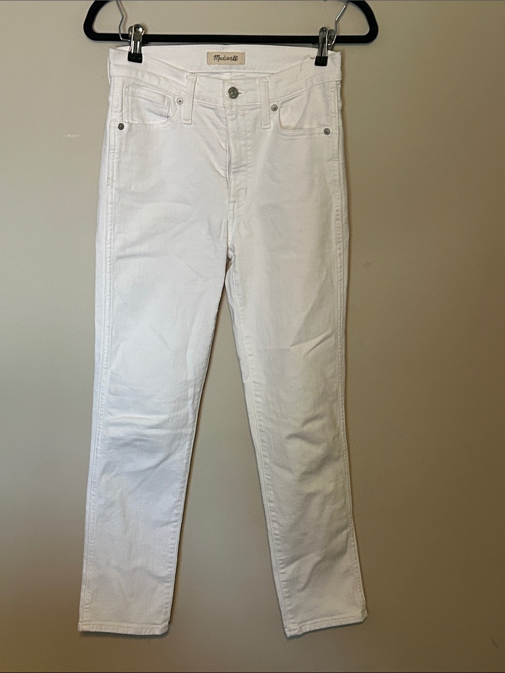 Madewell White Stovepipe High-Rise Jeans